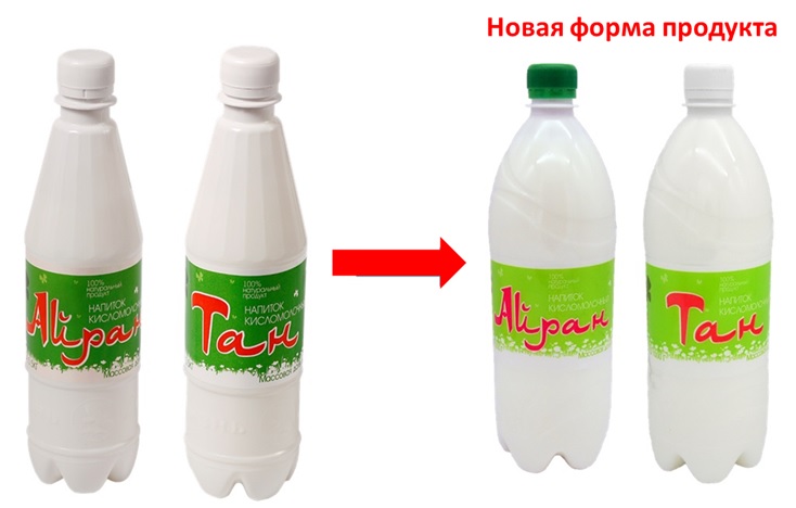 Новая форма бутылки (поставщик ООО "Кристалл")