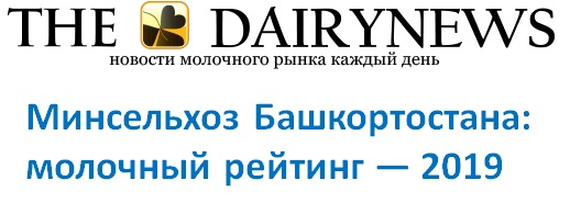 Башкортостан: молочный рейтинг 2019